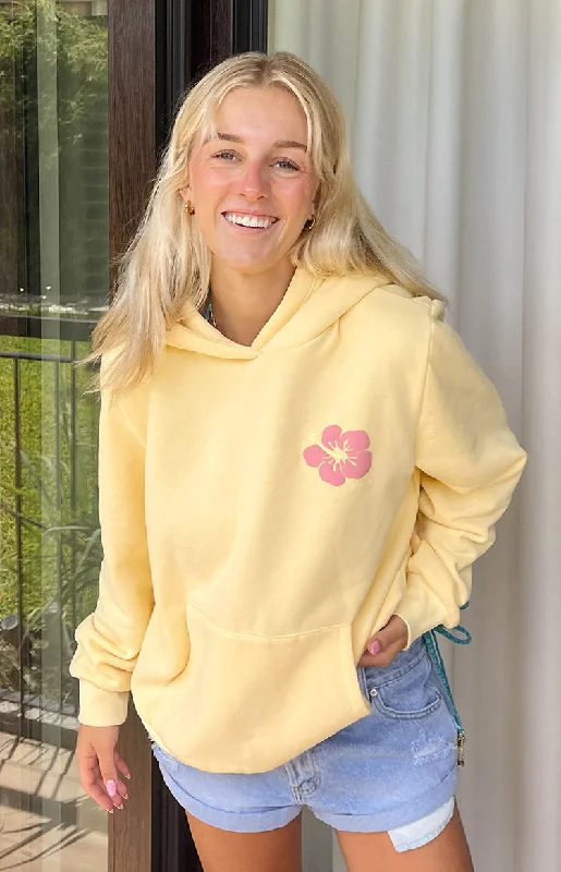 Beginning Yellow Hibiscus Hoodie Oversized Hoodie Comfort Casual