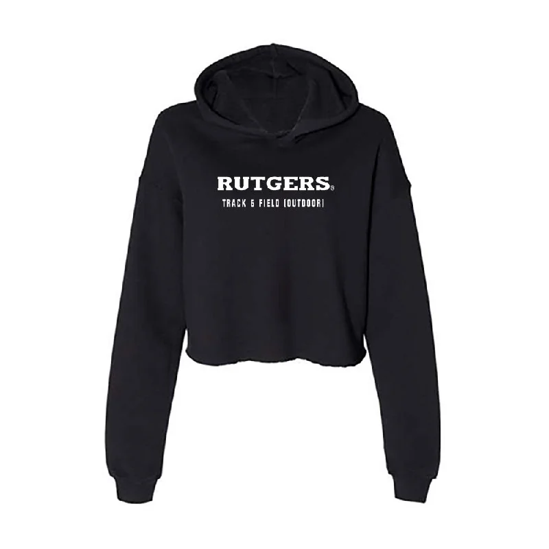 Rutgers - NCAA Women's Track & Field : Celine-Jada Brown - Women's Crop Fleece Hoodie Hoodie with Crew Neck Simple Timeless Rutgers - NCAA Women's Track & Field : Celine-Jada Brown - Women's Crop Fleece Hoodie Hoodie with Crew Neck Simple Timeless