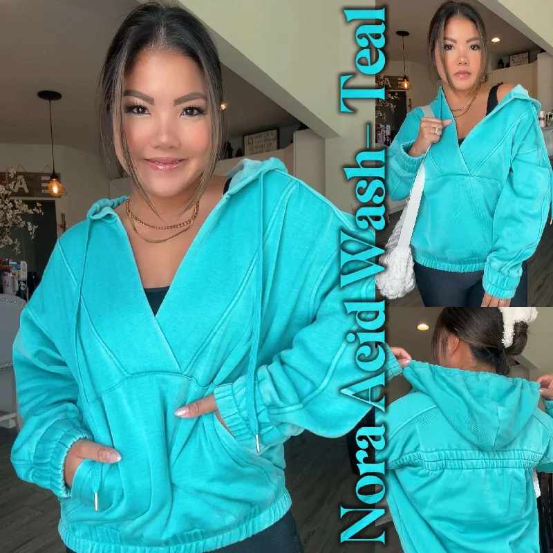 JadyK Nora Hoodie Hoodie with Hem Embroidery Detailed Premium