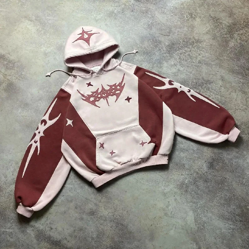 Fall Fashion Autumn Embroidered Printed Hoodie Hoodie with Ribbed Neckline Snug Warm Fall Fashion Autumn Embroidered Printed Hoodie Hoodie with Ribbed Neckline Snug Warm