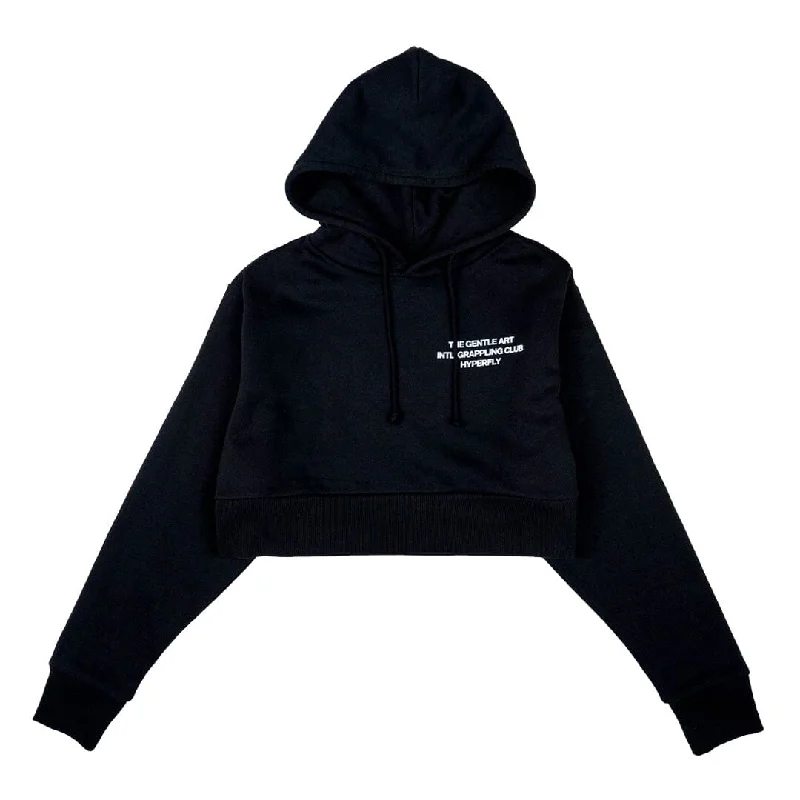Grappling Club Cropped Hoodie Hooded Sweatshirt Casual Wear Street Style