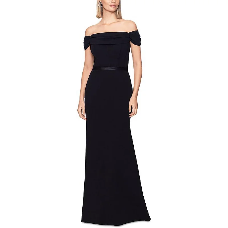 Womens Off-The-Shoulder Formal Evening Dress Turtleneck Neckline Stylish