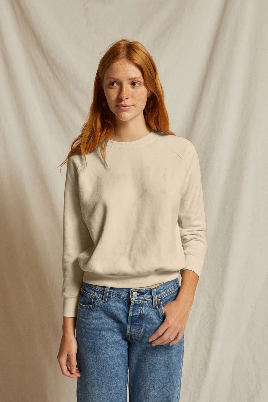 Perfect White Tee - Lennon Shrunken Sweatshirt (sugar) Hoodie with Hem Embroidery Detailed Premium Perfect White Tee - Lennon Shrunken Sweatshirt (sugar) Hoodie with Hem Embroidery Detailed Premium