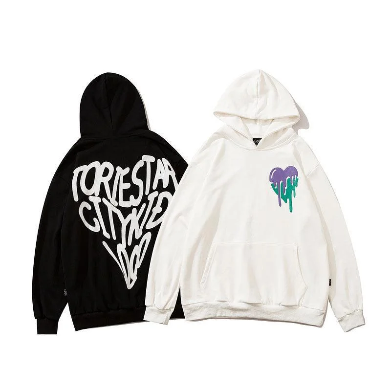 Unisex Street Fashion Casual Hoodie Hoodie with Puffed Sleeves Voluminous Trendy