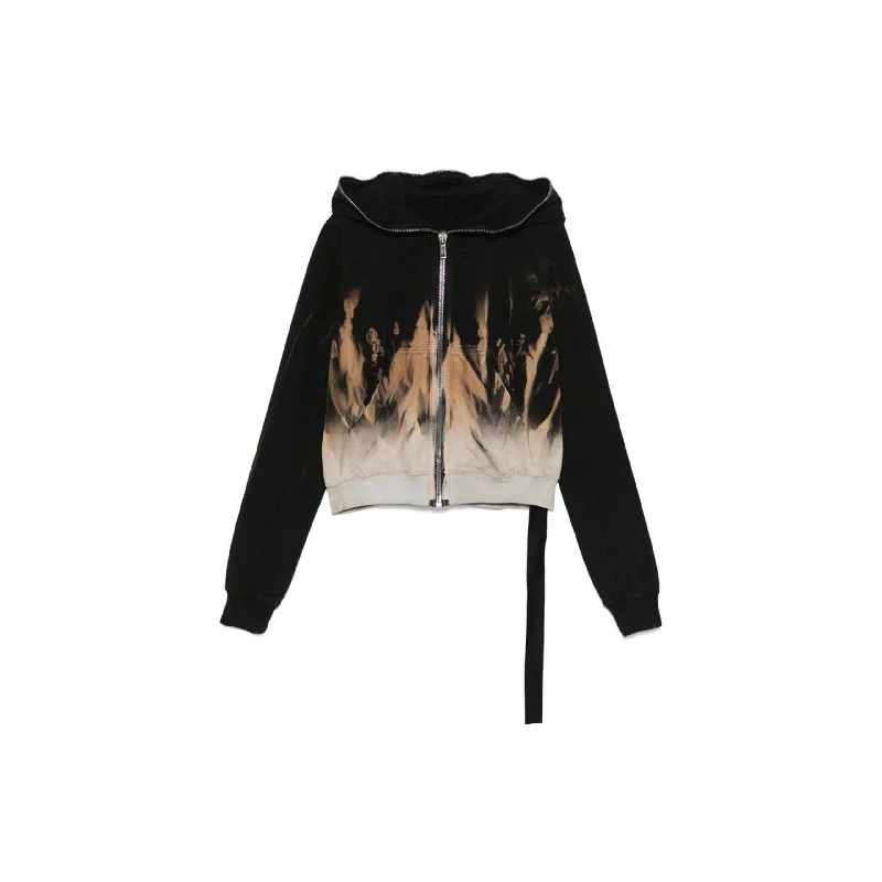 Small Gimp Hoodie (Black/Terracotta) Hoodie with Hem Drawcord Adjustable Customizable Small Gimp Hoodie (Black/Terracotta) Hoodie with Hem Drawcord Adjustable Customizable