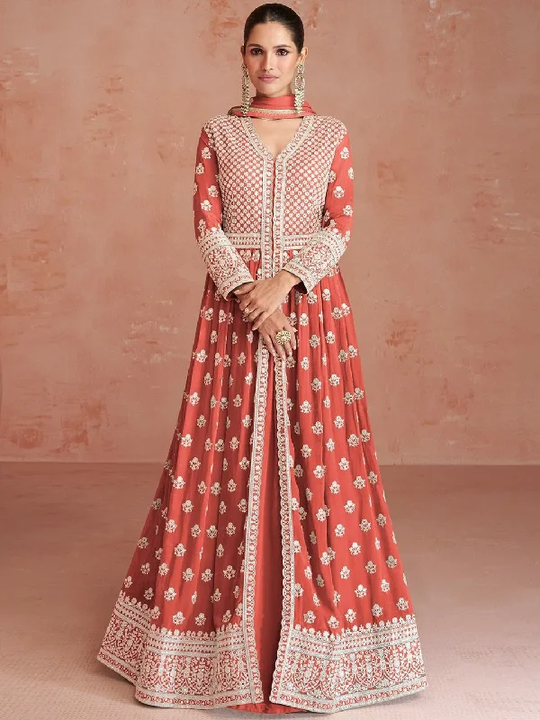 Real Georgette - Anarkali Dress Turtleneck Warm Winter