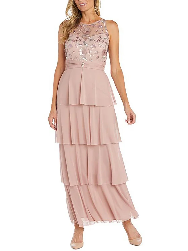 Womens Embellished Tiered Evening Dress Tunics Practical durable