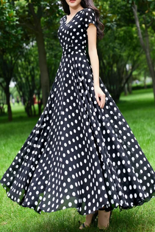 black and white polka dot