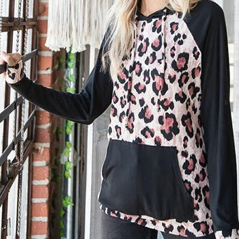 Vanilla Bay Women's Leopard Print Hoodie Hoodie with High-Low Hem Asymmetrical Trendy Vanilla Bay Women's Leopard Print Hoodie Hoodie with High-Low Hem Asymmetrical Trendy