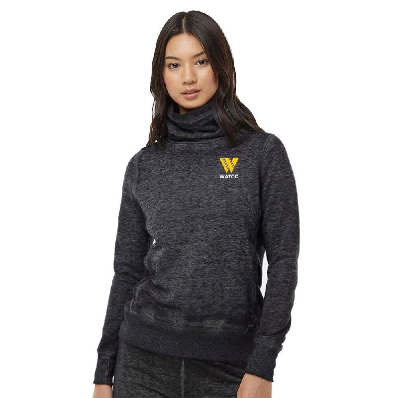 J. America - Women’s Zen Fleece Cowl Neck Sweatshirt - 8930 Hoodie with Illustration Artistic Creative J. America - Women’s Zen Fleece Cowl Neck Sweatshirt - 8930 Hoodie with Illustration Artistic Creative
