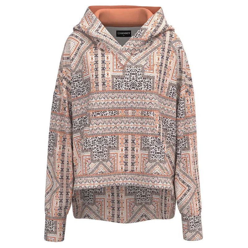 Hooey Women's "Roomy" Aztec Hoodie Hoodie with Earth Tones Natural Calm