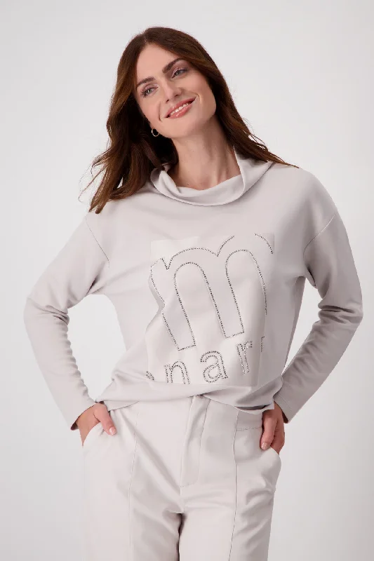 Sweatshirt, frozen green Hoodie with Turtle Neck Cozy Winter