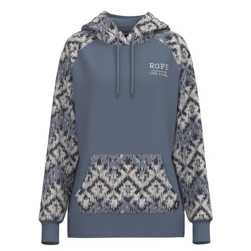 Hooey Women's Blue RLAG Hoodie Cotton Hoodie Fleece Lining Warmth