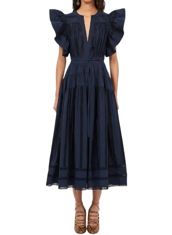 Emery Dress In Midnight Tunics Summer linen