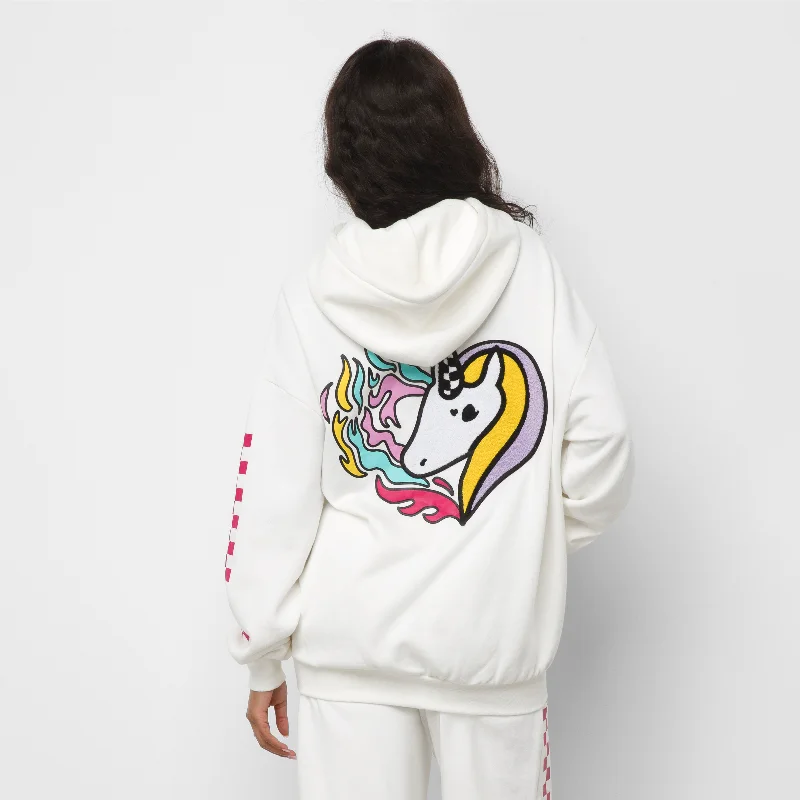 Polerón Ireneisgood Hoodie Hoodie with Hem Frayed Vintage Worn