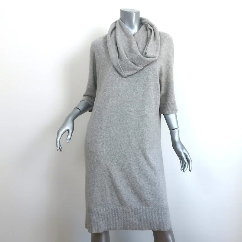 Michael Kors Cashmere Sweater Dress with Cowl Marble Gray Size Medium Polka Dot Checkered Tartan Michael Kors Cashmere Sweater Dress with Cowl Marble Gray Size Medium Polka Dot Checkered Tartan