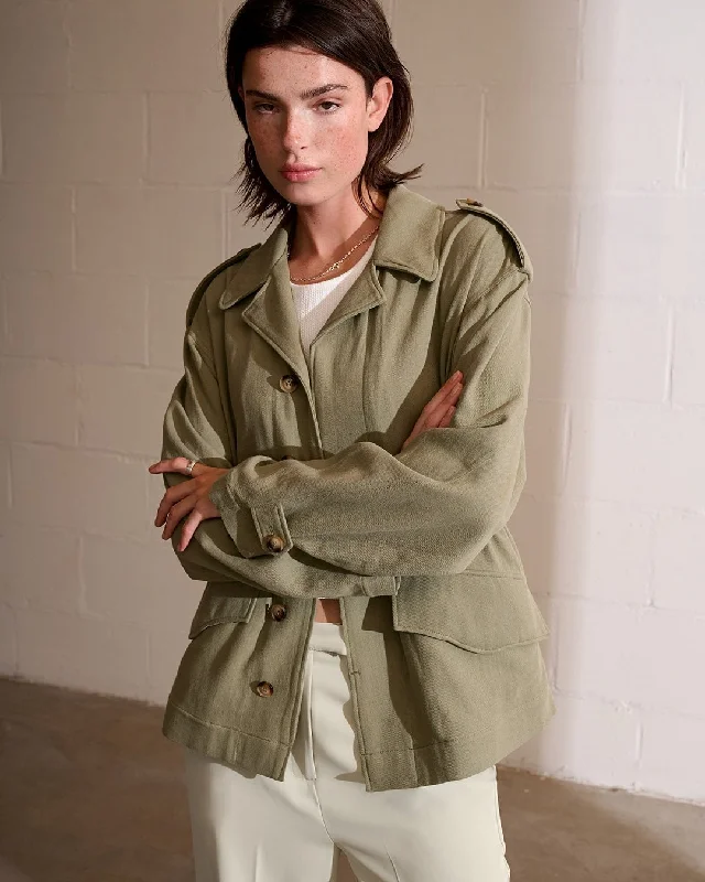 Sena jacket Hoodie Zip-Up Jacket Button-Up Jacket