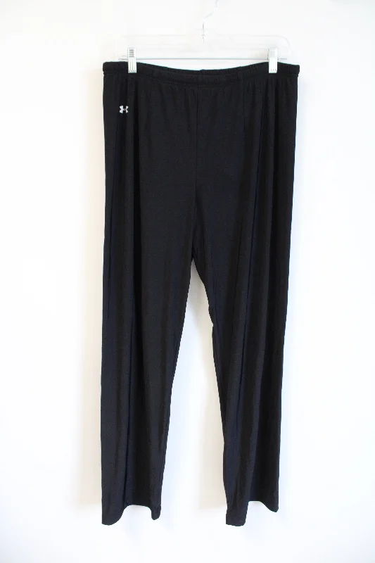 Under Armour Black Loose Fit Stretch Pants | L Formal Stretch Pants