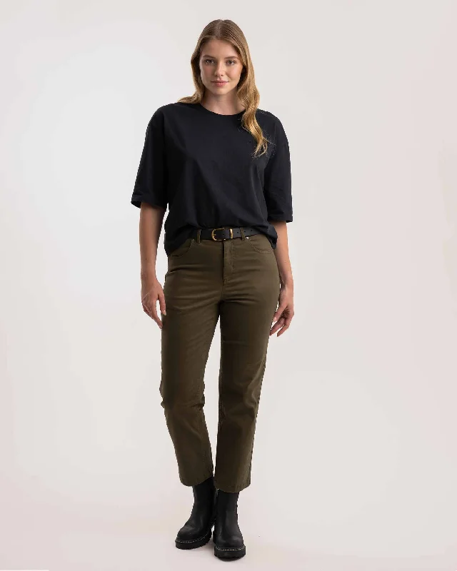 Ladies Regular Fit Pants - Olive Green Comfortable Jogging Pants