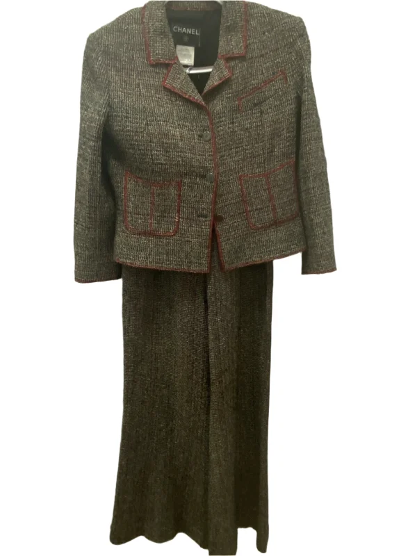 Vintage Chanel Tweed Pant Suit Relaxed Casual Leggings
