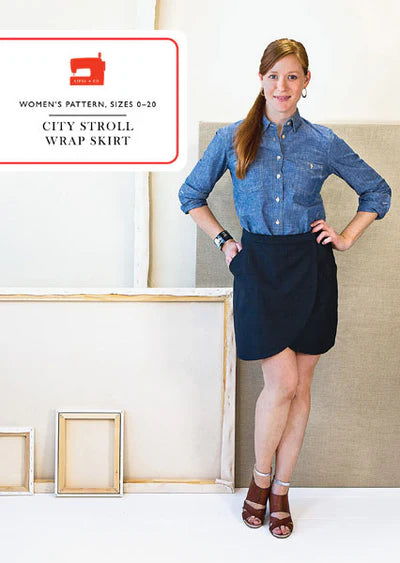 City Stroll Wrap Skirt - Liesl + Co denim skirt durable