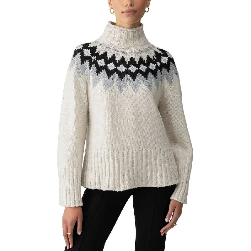 Sanctuary Womens Crochet Ribbed Knit Mock Turtleneck Sweater Hooded Caped Shawl Collar Sanctuary Womens Crochet Ribbed Knit Mock Turtleneck Sweater Hooded Caped Shawl Collar