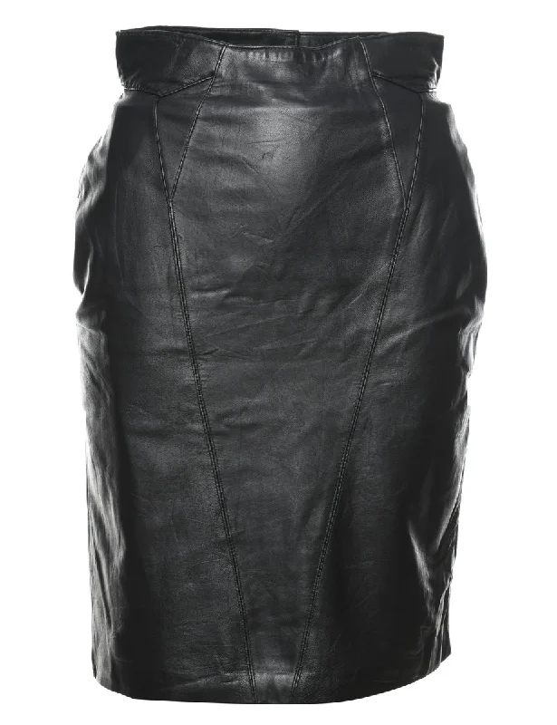 Pencil Shape Leather Skirt - XS breathable skirt fabric