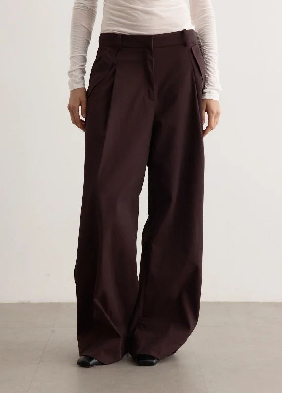 Utility Pleat Pants Stylish Paperbag Waist Pants