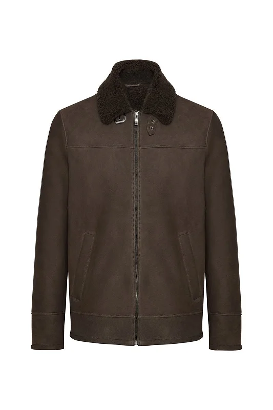 Matt Men's Shearling Sheepskin Jacket - Brown Satin Jacket Silk Jacket Chiffon Jacket Matt Men's Shearling Sheepskin Jacket - Brown Satin Jacket Silk Jacket Chiffon Jacket