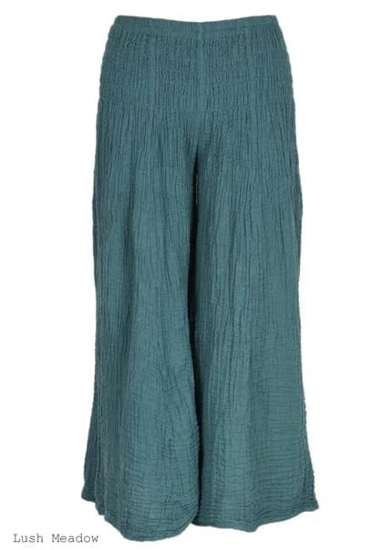 Nusantara Shirred Elastic Waist Pant - Lush Meadow Trendy Printed Leggings