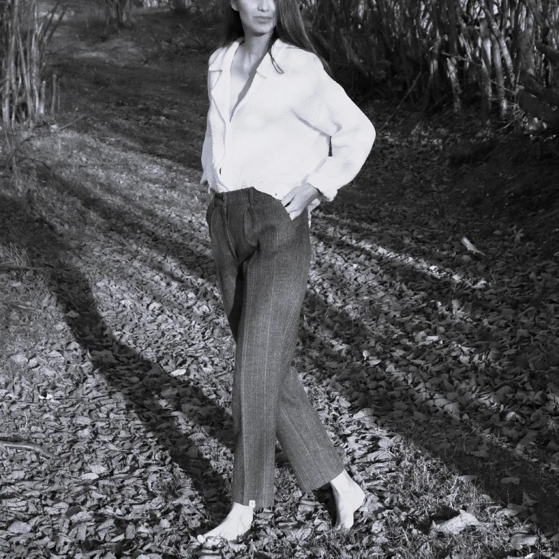 The Tweed Pants Comfy Zip-Up Pants