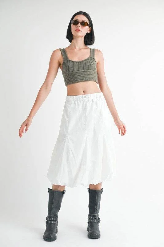 Emory Park Parachute Bubble Midi Skirt slim fit skirt