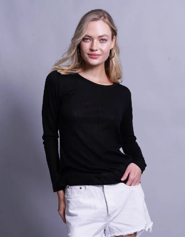 Ultrafine Short Sweater in Black Hooded Caped Shawl Collar