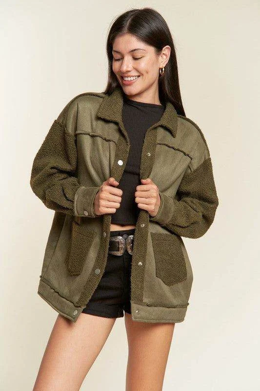 Jade By Jane Faux Fur And Suede Jacket Satin Jacket Silk Jacket Chiffon Jacket