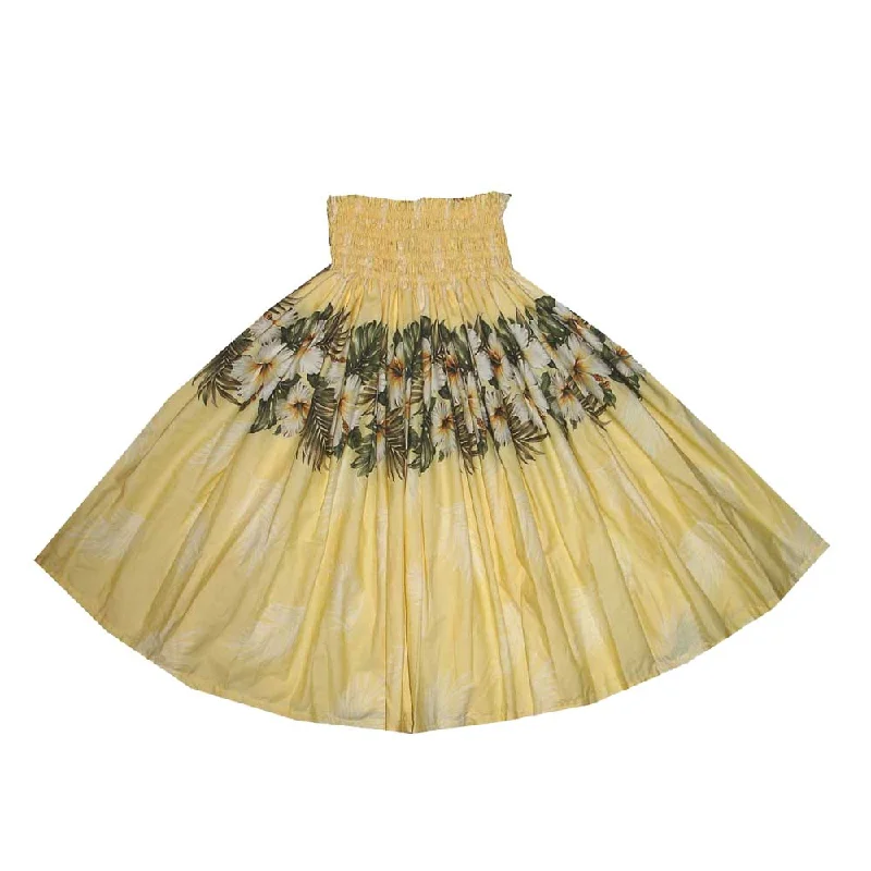 Original Hibiscus Yellow Hula Skirt Made in Hawaii chiffon skirt lightweight