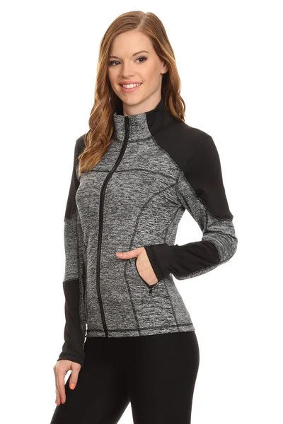 Active Wear Zip Up Jacket Wool Jacket Cashmere Jacket Tweed Jacket