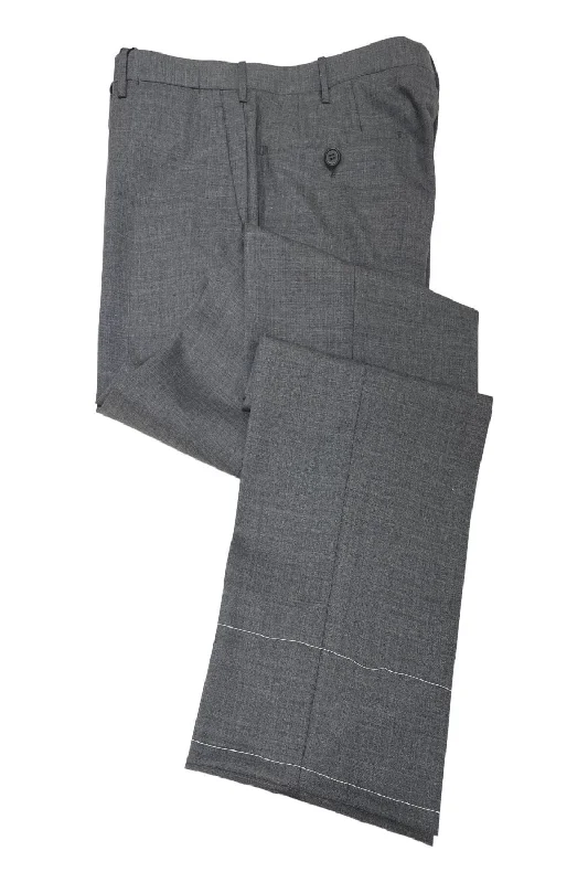 All-Year-Round Sartorial Dress Pants - Mid Grey Formal Linen Trousers