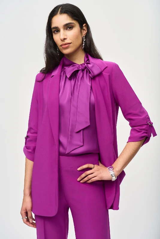 Joseph Ribkoff Empress One-Button 3/4 Sleeve Blazer Jacket 243056 Mesh Jacket Canvas Jacket Denim Jacket Joseph Ribkoff Empress One-Button 3/4 Sleeve Blazer Jacket 243056 Mesh Jacket Canvas Jacket Denim Jacket