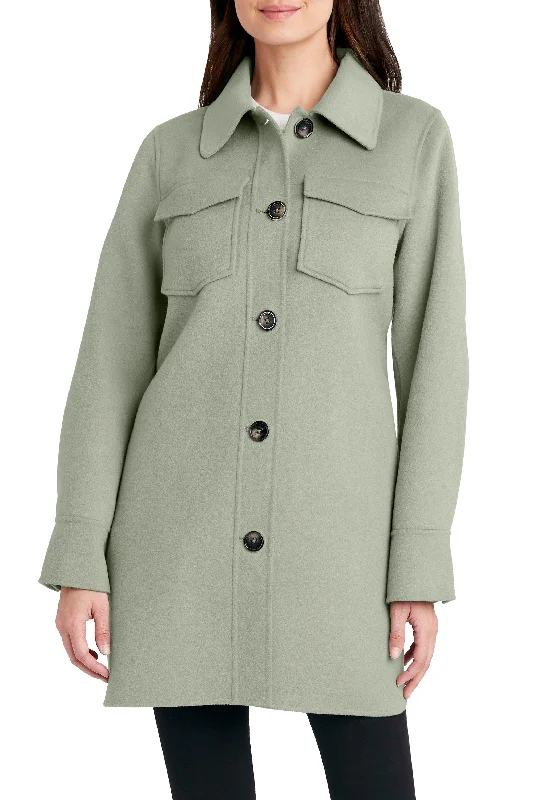 Tahari Wool Blend Shirt Jacket Mesh Jacket Canvas Jacket Denim Jacket