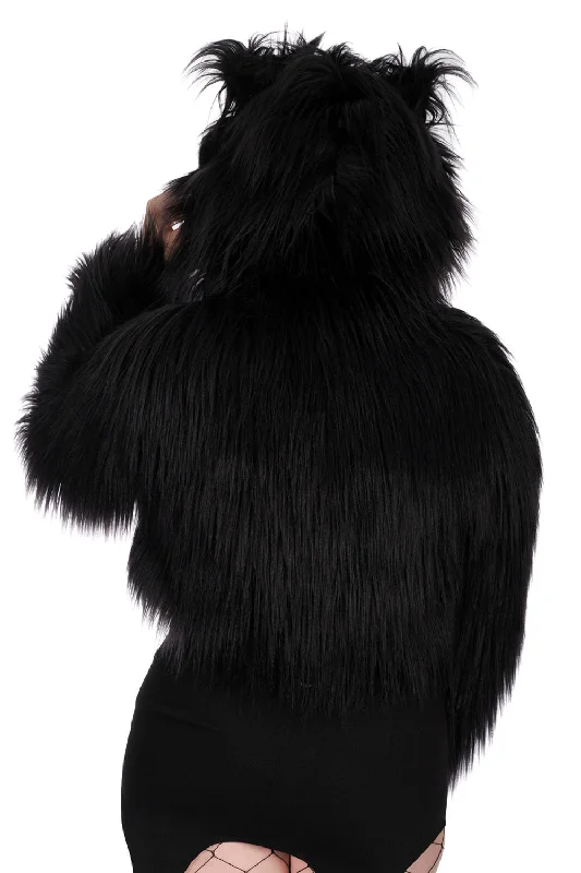 Banned Apparel - Buffy Fuzzy Jacket Fleece Fabric Down Fabric Feather Fabric