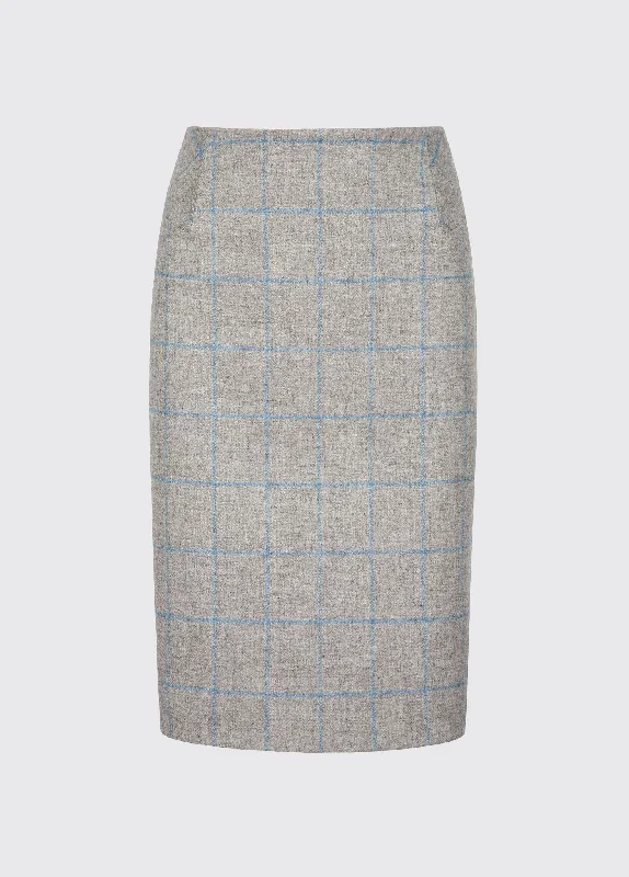 Fern Tweed Skirt - Shale slim fit skirt