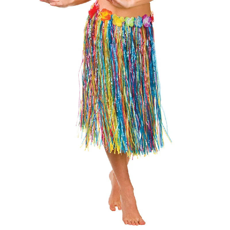 Multicoloured Hula Skirt Tropical Party Costume Accessory mini skirt trendy