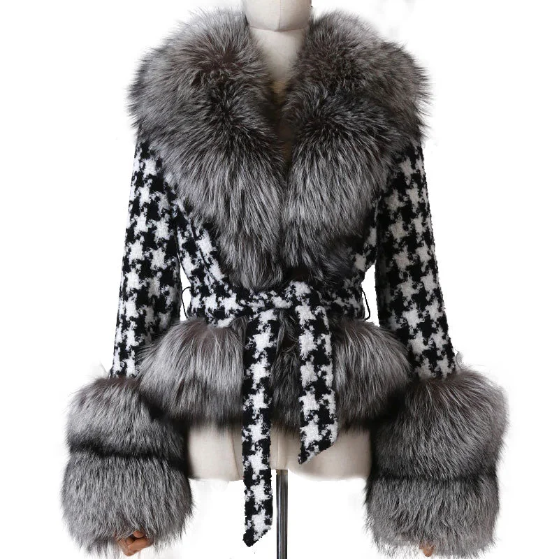 Faux Fur Collar Jackets Striped Jacket Polka Dot Jacket Floral Jacket