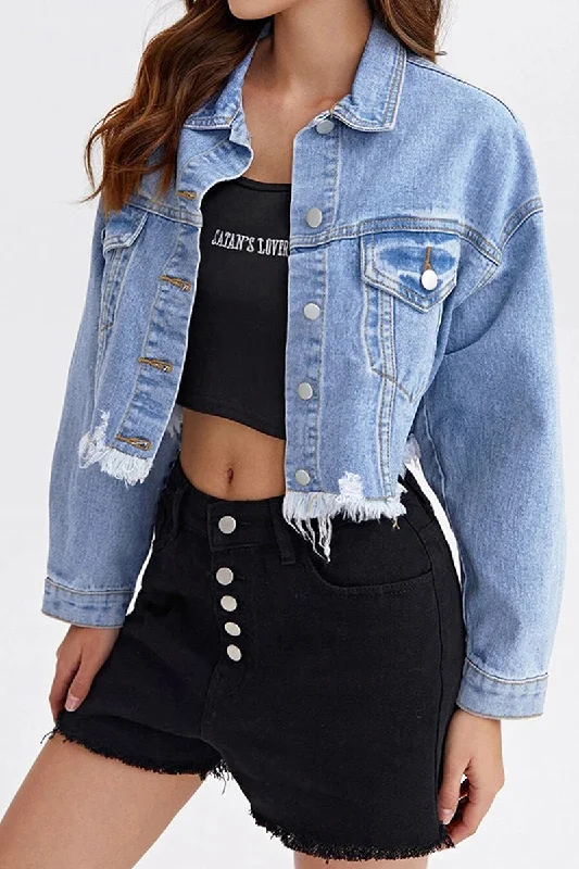 LONG SLEEVE BUTTON CLOSURE SHORT DENIM JACKET Rayon Fabric Velvet Fabric Corduroy Fabric LONG SLEEVE BUTTON CLOSURE SHORT DENIM JACKET Rayon Fabric Velvet Fabric Corduroy Fabric
