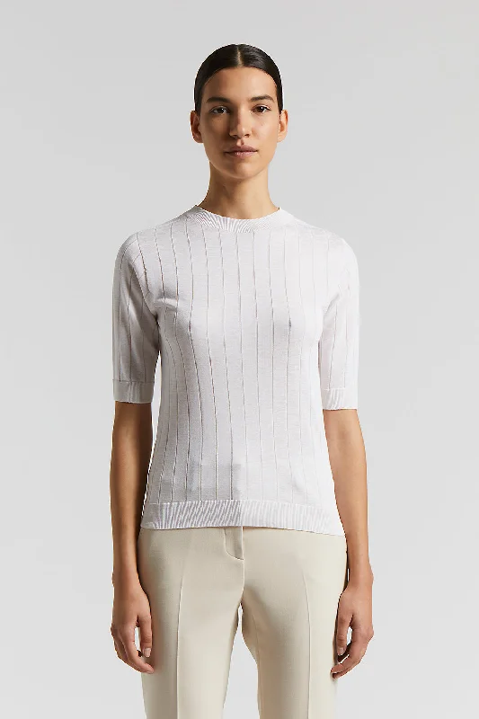 Shiny viscose blend mélange sweater Casual Formal Business