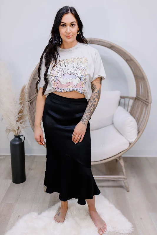 Someday Wishes Skirt - Black leather skirt durable