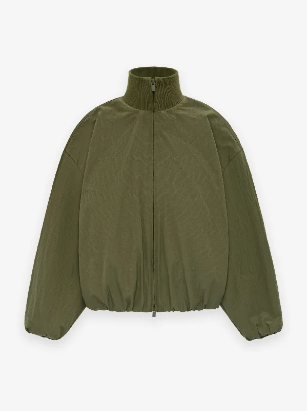 Womens Ripstop Track Jacket Front Pockets Side Pockets Patch Pockets