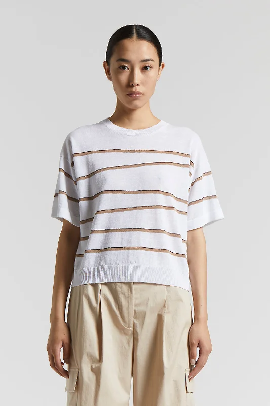 Linen and cotton crepe sweater Soft Cozy Warm