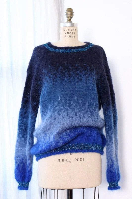 Mohair Ombré Rose Carmine Sweater S/M Knit Fabric Woven Fabric Fleece Fabric