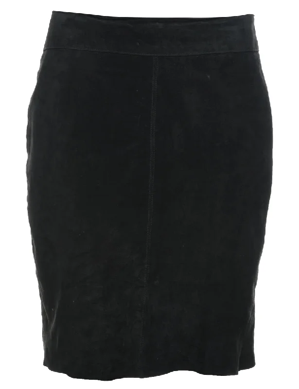Pencil Shape Suede Skirt - M mini skirt trendy